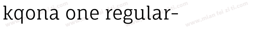 kqona one regular字体转换